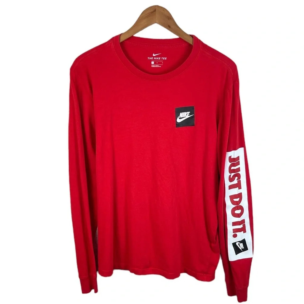 LS173 Mens Nike The Nike Tee Long Sleeve Athletic T Shirt L